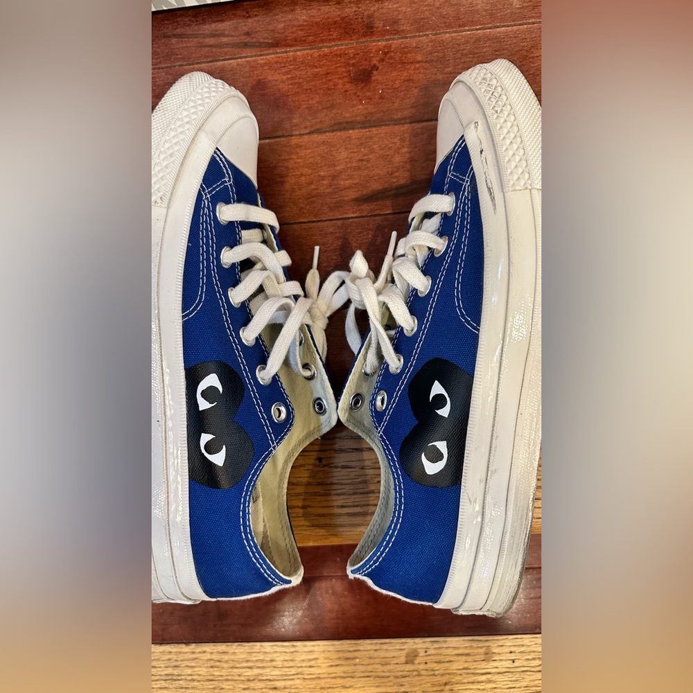 Converse x Comme des Garçons Blue and White Sneakers - Picture 13 of 16